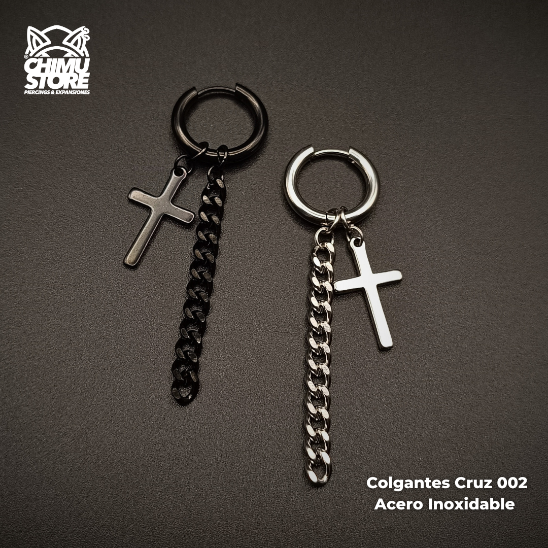 NEW Colgante Acero Inoxidable - Cruz 002 con Cadena (1mm;12mm) (18G)