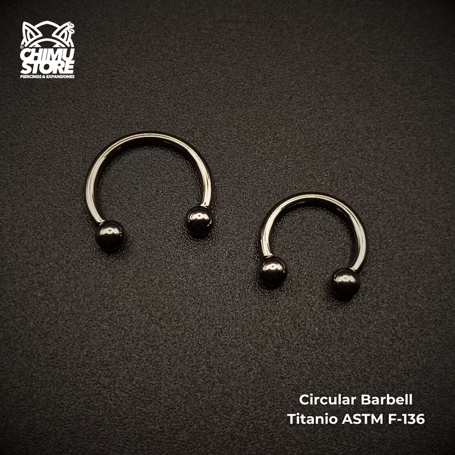 NEW Circular Barbell Titanio ASTM F-136 - Bolitas 3mm (1,2mm) (16G)