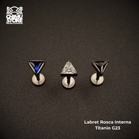 NEW Labret Titanio G23 - Triangulo Zirconia (1,2mm;8mm) (16G)