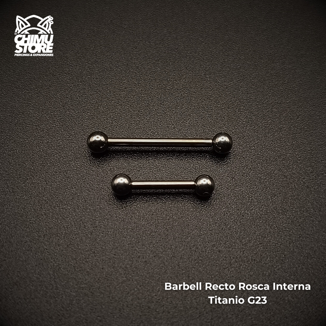 NEW Barbell Recto Rosca Interna Titanio G23 - Bolitas de 3mm (1,2mm) (16G)