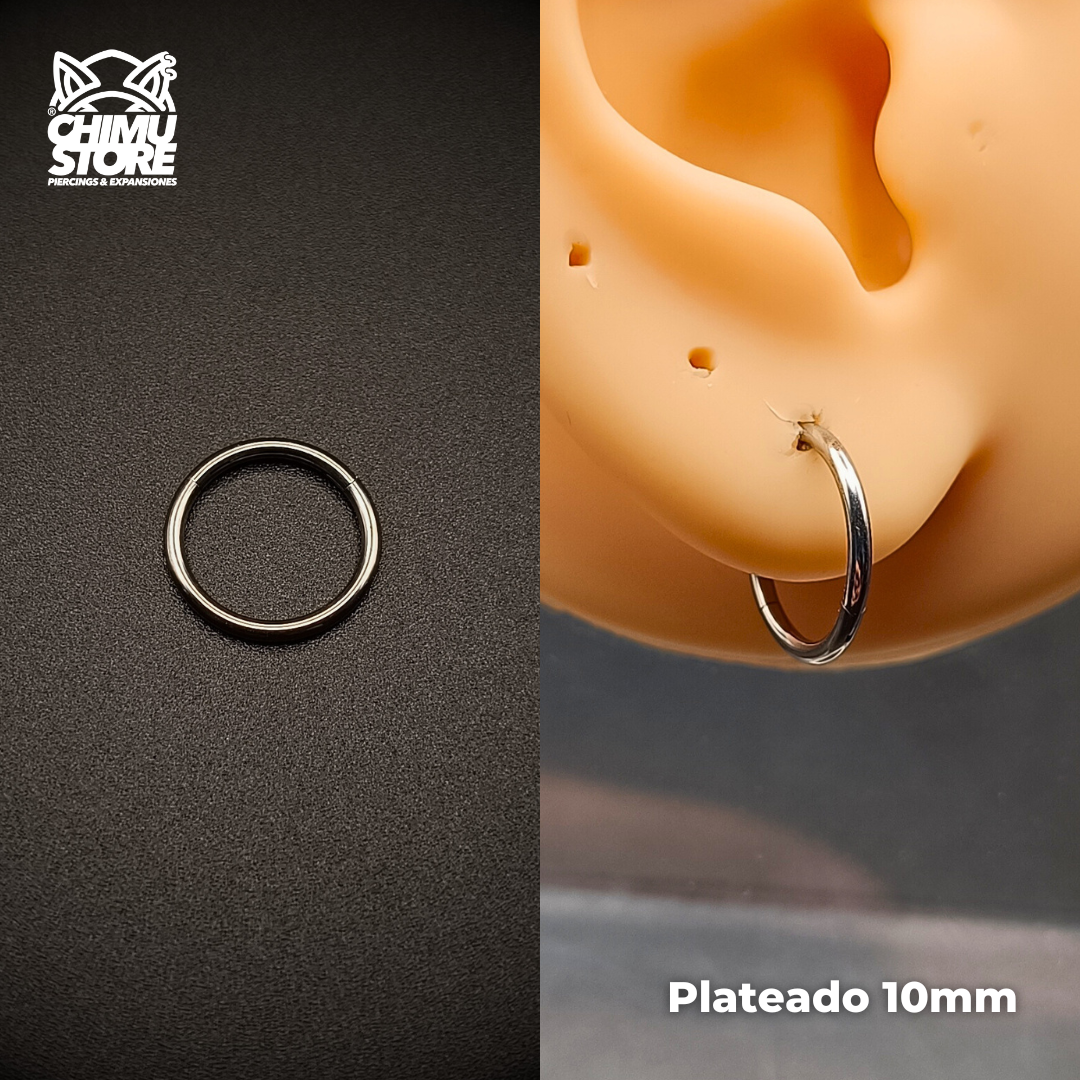 Argollas Clicker Titanio G23 - Tamaño 10mm (1,2mm;16G)