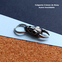 REP Colgante Acero Inoxidable - Cráneo de Buey (1mm;10mm) (18G)