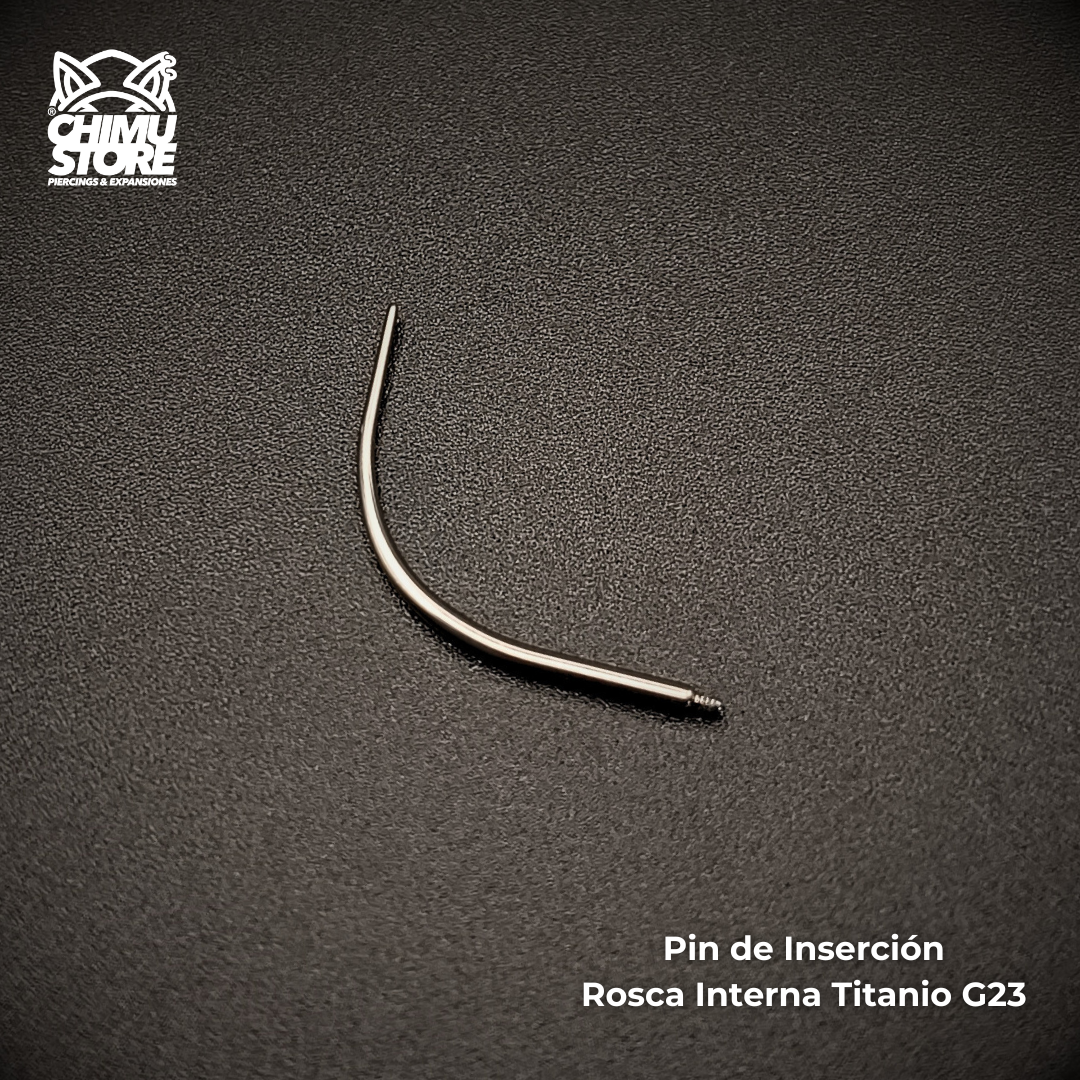 NEW Pin de Inserción Titanio G23 - Rosca Interna Curva (1,2mm) (16G)