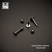 NEW Labret Rosca Interna Titanio G23 - Bolita de 3mm (1,2mm) (16G)