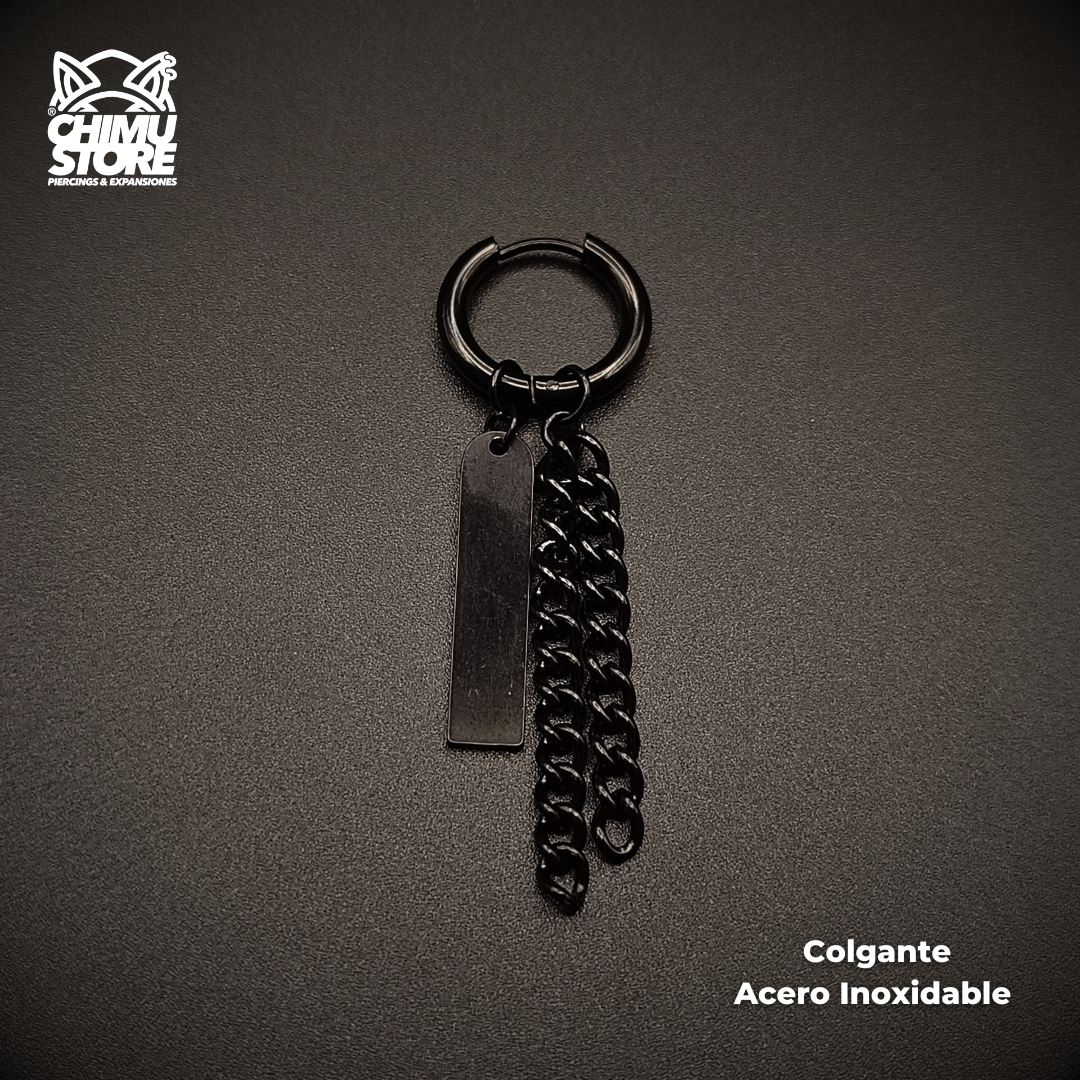 NEW Colgante Acero Inoxidable - Placa y 2 Cadenas (1mm;12mm)