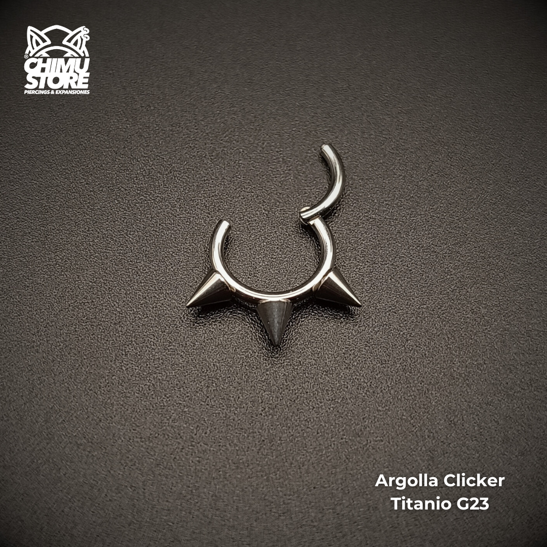 NEW Argolla Clicker Titanio G23 - 3 Puntas (1,2mm;8mm) (16G)