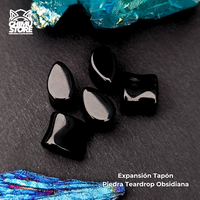 NEW Expansion Piedra Tapon - Teardrop Obsidiana 8mm