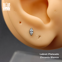 NEW Labret Titanio ASTM F-136 - Zirconia Forma Diamante (1,2mm;8mm) (16G)