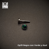 Labret Titanio G23 - Piedra Opalita de 4mm (1,2mm;8mm;4mm) (16G)