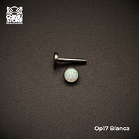 Labret Titanio G23 - Piedra Opalita de 4mm (1,2mm;8mm;4mm) (16G)