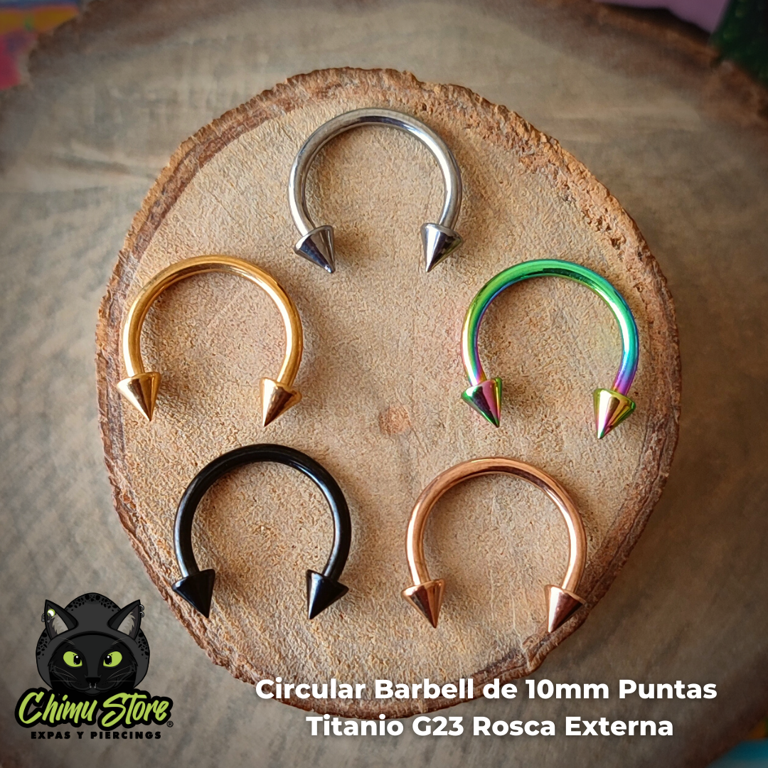 NEW Circular Barbell Titanio G23 - Puntas Tamaño 10mm (1,2mm;16G)