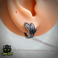 Piercing Lobulo Acero Inoxidable - Plumas (1mm;18G)